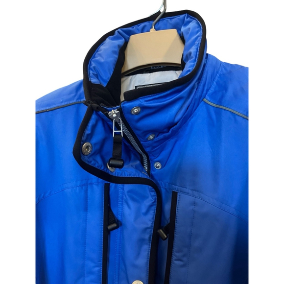 Obermeyer Ski Suit Cobalt Blue Black Belt Under Arm Vent Leg Zipper Pockets 10 - Picture 3 of 16